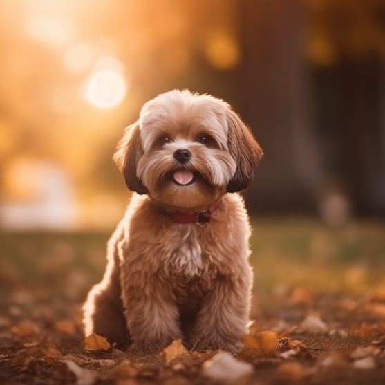 Shih Poo with Long Hair